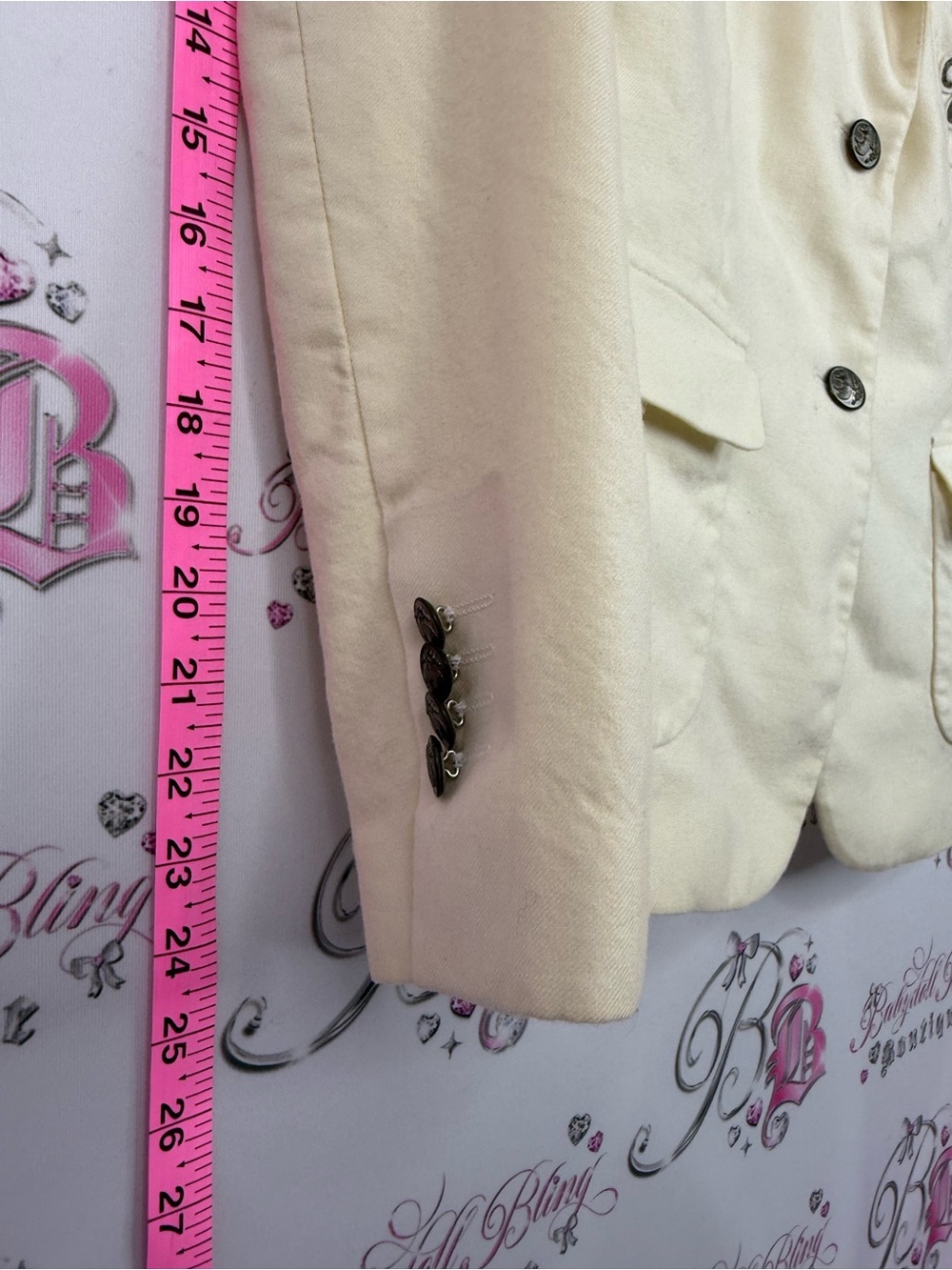 Brooks Brothers Italy jacket Cream Single-Breasted Blazer with Embroidered Crest - Picture 3 of 11